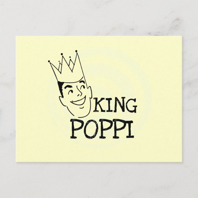 Cartão Postal King Poppi T-shirts e presentes (Frente)