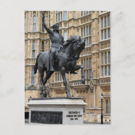 Cartão Postal King Richard the LionHeart -Parlamento -Cartão-pos