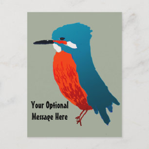 Cartão Postal Kingfisher Design