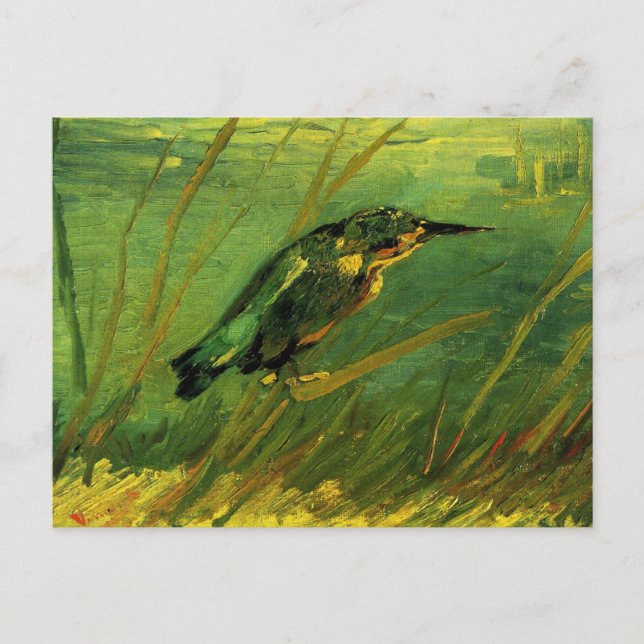 Cartão Postal Kingfisher por Vincent van Gogh (Frente)