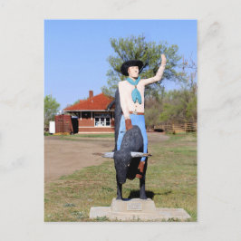 Cartão Postal Kingman, Kansas, Estátua Bullrider
