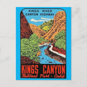 Cartão Postal Kings Canyon National Park Ca. Viagens vintage P