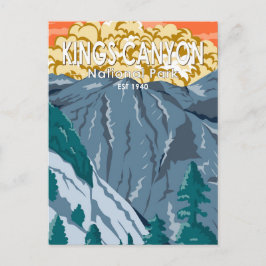 Cartão Postal Kings Canyon National Park Sunset Vintage