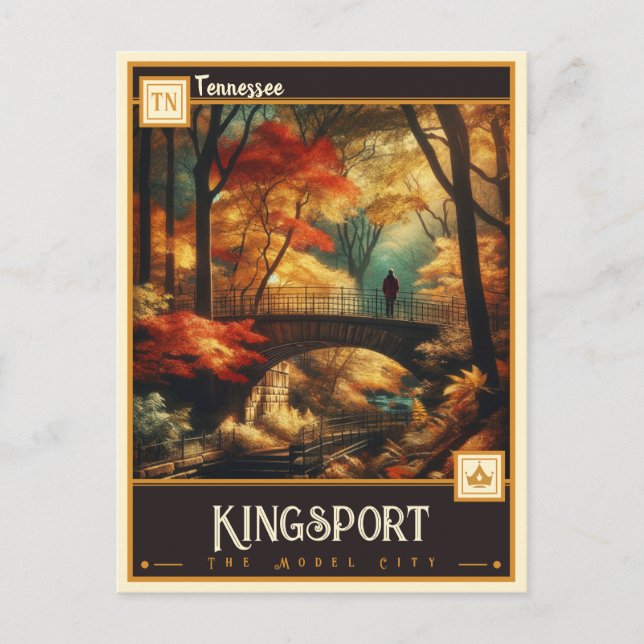 Cartão Postal Kingsport, Tennessee | Vintage (Frente)