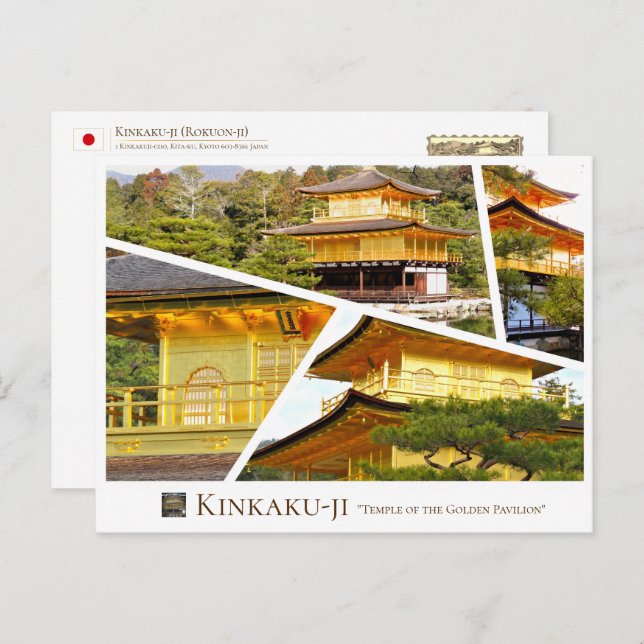 Cartão Postal Kinkaku-ji (Rokuon-ji) (Frente/Verso)