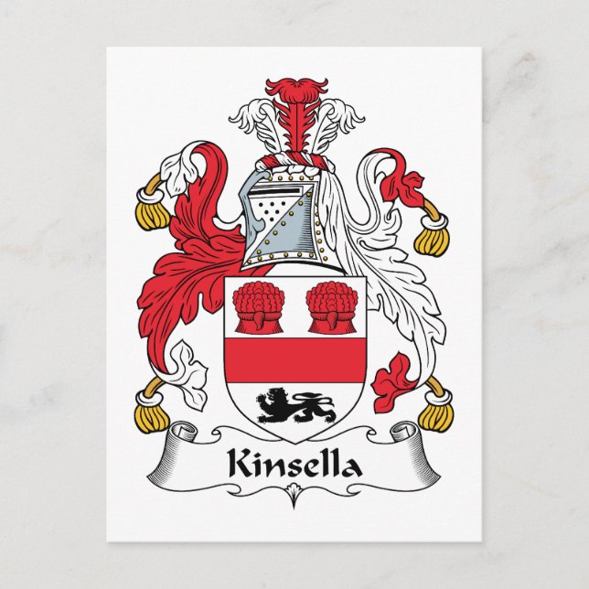 Cartão Postal Kinsella Family Crest (Frente)