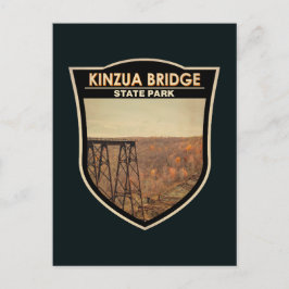Cartão Postal Kinzua Bridge State Park Pensilvânia Vintage