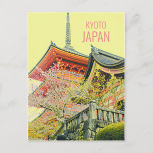 Cartão Postal Kioto Japão cereja floresce santuário japonês v