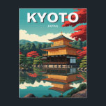 Cartão Postal Kioto - Japão - Viagem Kinkakuji - Pavilhão do Our<br><div class="desc">Kyoto é uma cidade antiga no Japão que é conhecida por sua cultura,  história,  e beleza natural. O templo Kinkakuji,  também conhecido como Pavilhão Ouro,  é um templo budista Zen em Quioto,  no Japão,  e Patrimônio Mundial da UNESCO</div>