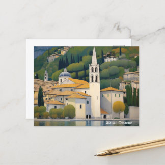 Cartão Postal Kirche Cassone Gustav Klimt Cativando Pintura