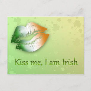 Cartão Postal Kiss Me I am Irish - Postcard