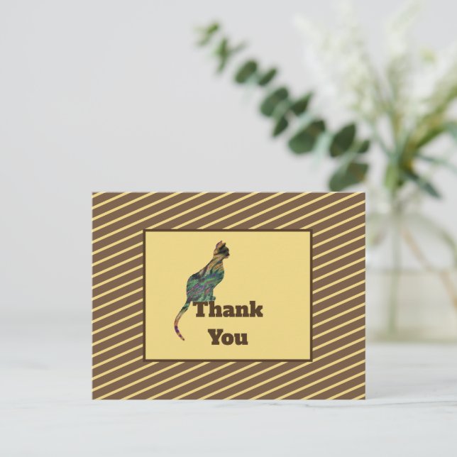 Cartão Postal Kit de mosaico de agradecimento ao cuidador de gat (Em pé/Frente)