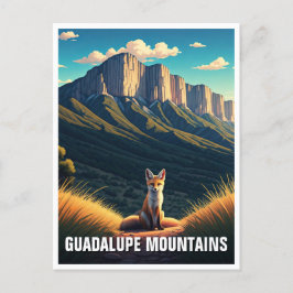 Cartão Postal Kit Fox no Parque Nacional das Montanhas Guadalupe