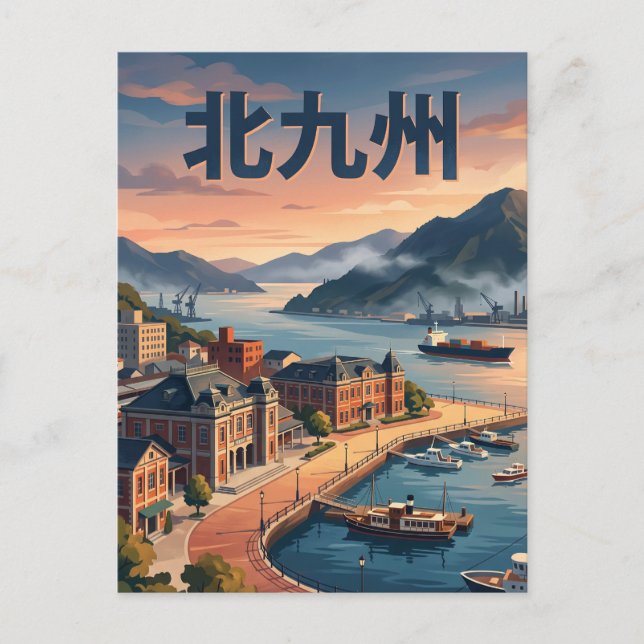 Cartão Postal Kitakyushu Japão (Frente)