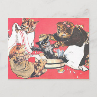 Cartão Postal Kitazawa Rakuten nekono gyouzui 1914