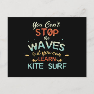 Cartão Postal Kite Surf Kitesurfing Stop Waves Surf Windsurfing
