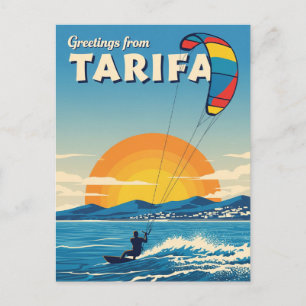 Cartão Postal Kitesurfing Tarifa Espanha