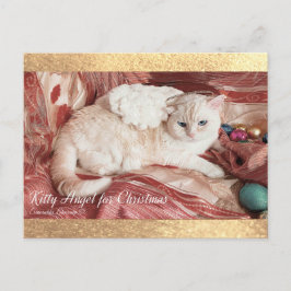 Cartão Postal Kitty Angel para o Natal
