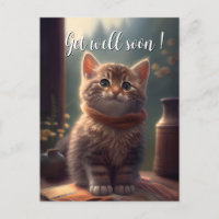 Kitty com cachecol se recuperando logo