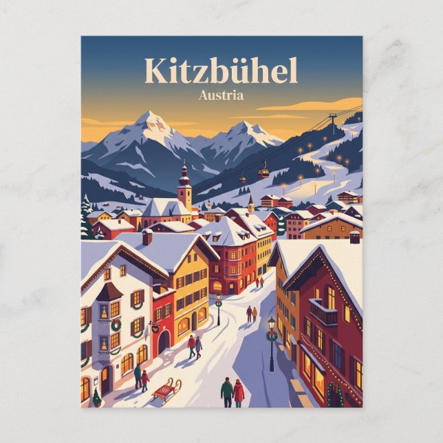 Cartão Postal Kitzbühel, Áustria (Frente)