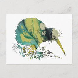 Cartão Postal Kiwi Bird Art