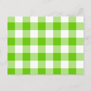Cartão Postal Kiwi Green Gingham