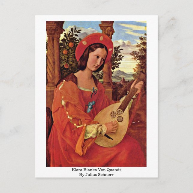 Cartão Postal Klara Bianka Von Quandt Por Julius Schnorr (Frente)