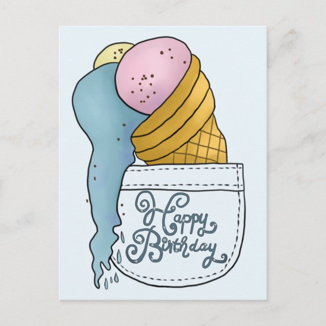 Cartão Postal kleckerndes Eis (Frente)