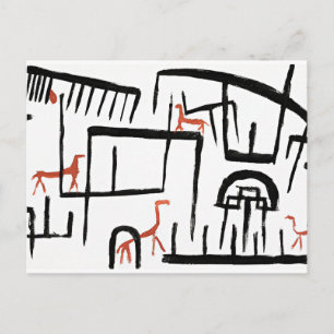 Cartão Postal Klee - Animais em um gabinete