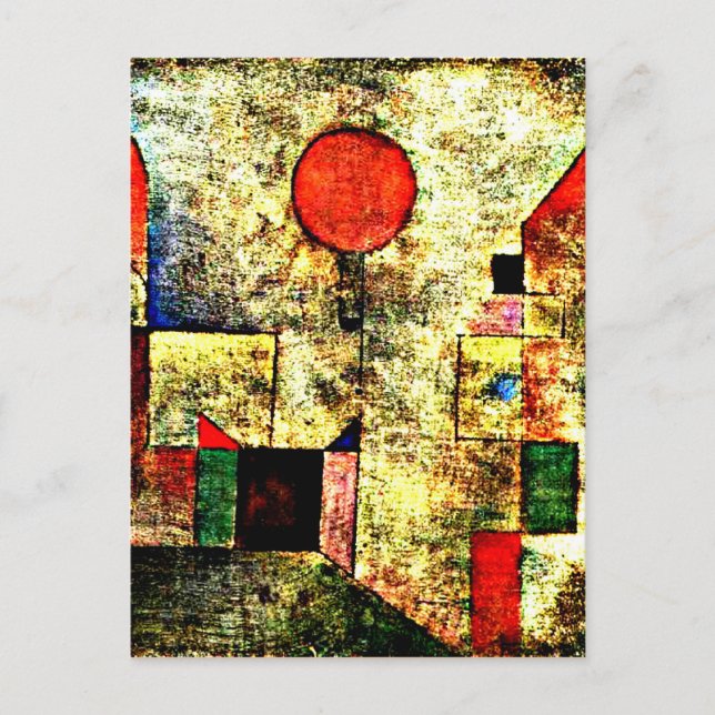 Cartão Postal Klee - Balão Vermelho (Frente)