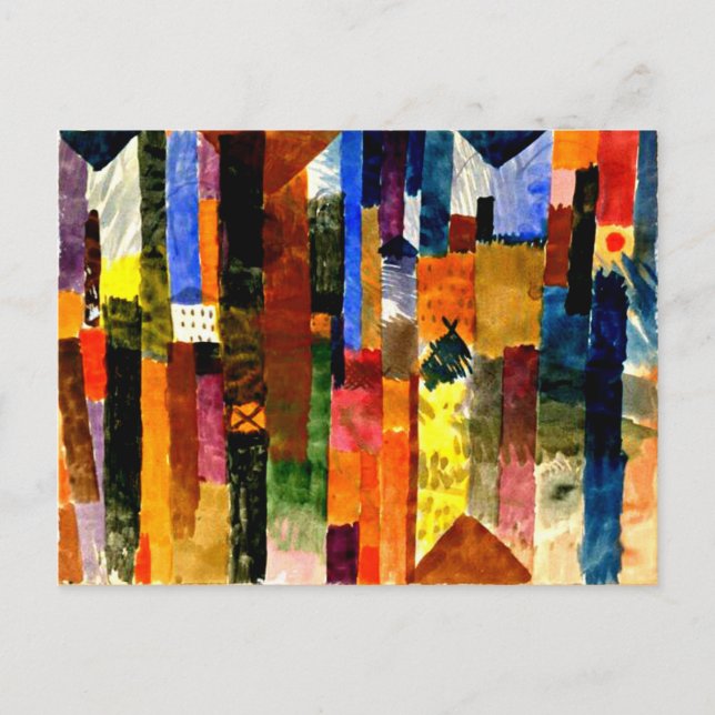 Cartão Postal Klee - Before the Town (Frente)