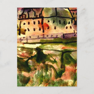 Cartão Postal Klee - Casas perto da fossa Gravel