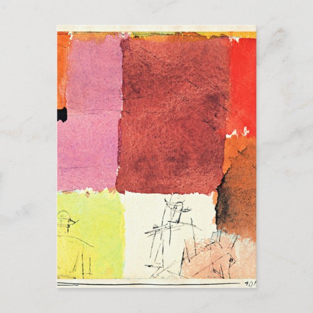 Cartão Postal Klee - Composição com figuras (Frente)