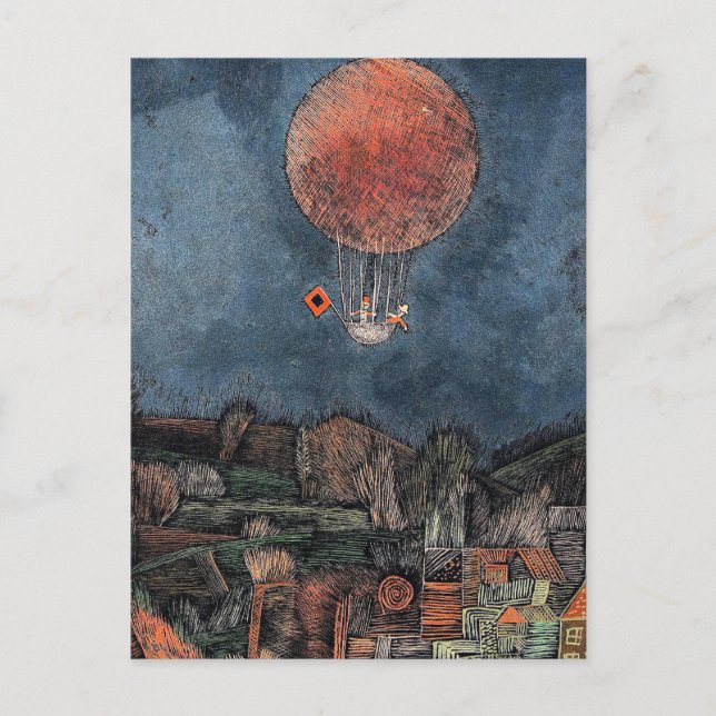 Cartão Postal Klee - Der Luftballoon (Frente)