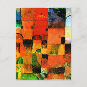 Cartão Postal Klee - Domínios Vermelhos e Brancos,