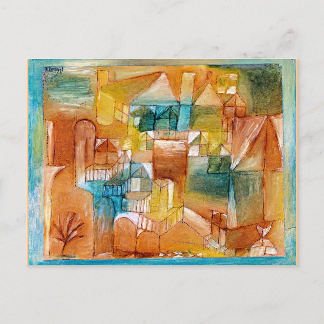 Cartão Postal Klee - Fascade Brown-Green (Frente)