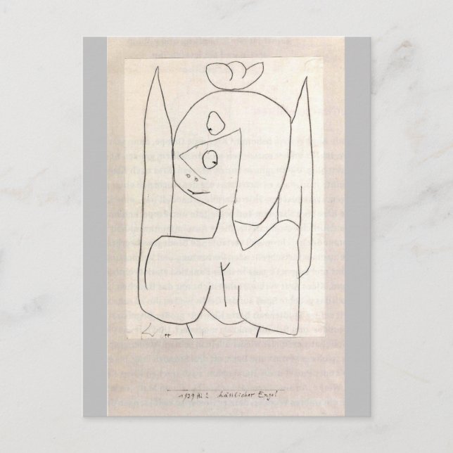 Cartão Postal Klee - Hasslicher Engel (Frente)