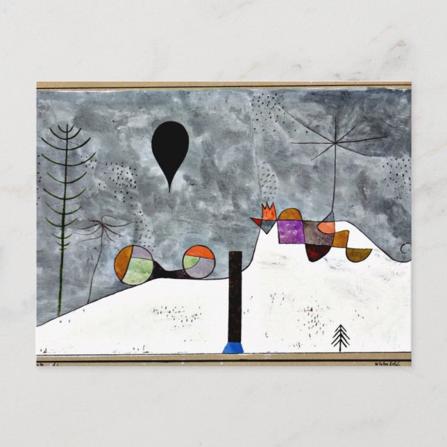 Cartão Postal Klee - Inverno (Frente)