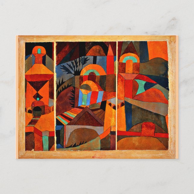 Cartão Postal Klee - Jardins Templos (Frente)