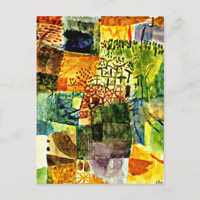 Cartão Postal Klee - Lembrança de um Jardim (Frente)