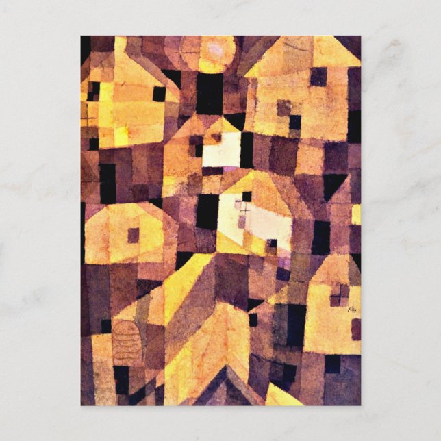 Cartão Postal Klee - Local Automático, 1921 (Frente)