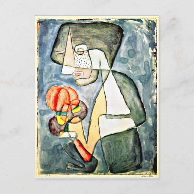 Cartão Postal Klee - Mulher com Tomato (Frente)