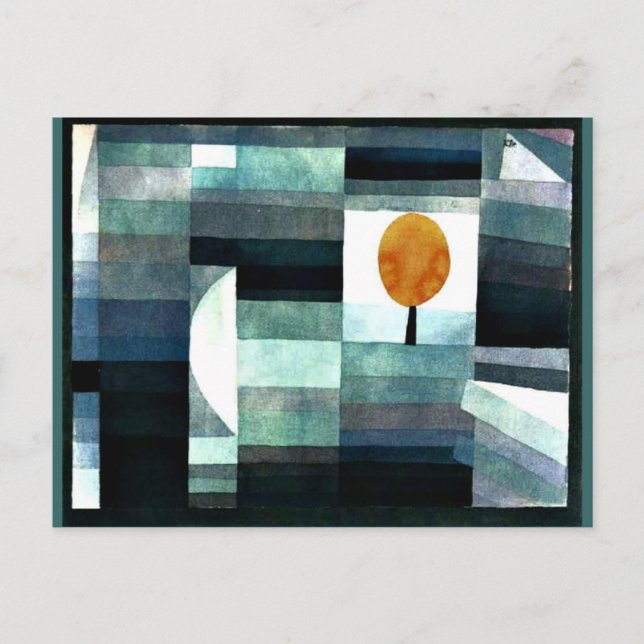 Cartão Postal Klee: O Mensageiro do outono (Frente)