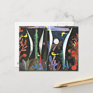 Cartão Postal Klee - Paisagem com Aves Amarelas
