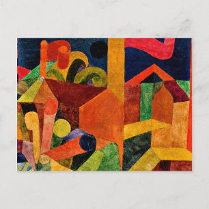 Cartão Postal Klee - Paisagem com Sinalizadores