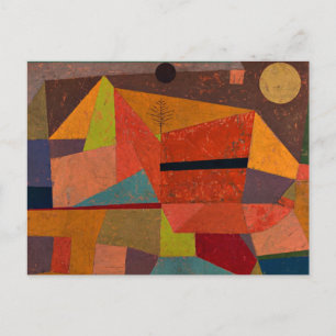 Cartão Postal Klee - Paisagem Montanhosa Alegre