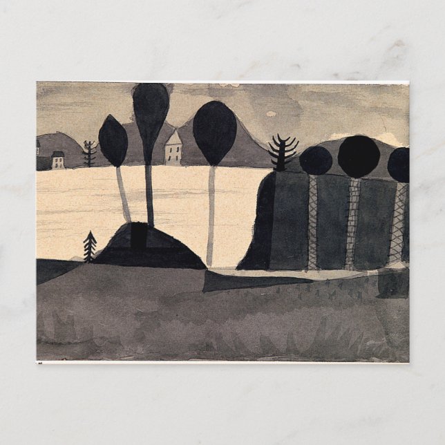 Cartão Postal Klee - Parque perto do lago (Frente)