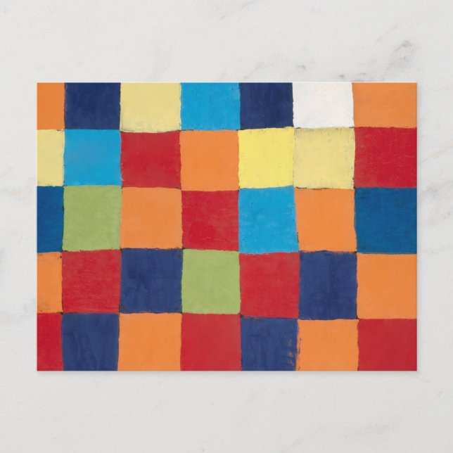 Cartão Postal Klee - Qu 1, Gráfico de Cores (Frente)