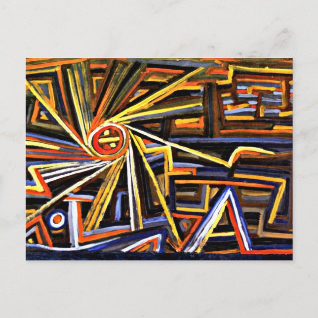 Cartão Postal Klee - Radiação e Rotação (Frente)