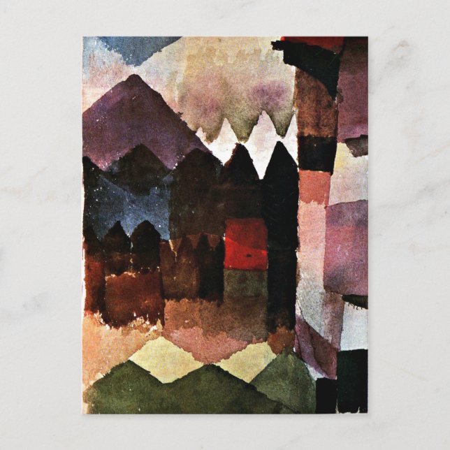 Cartão Postal Klee - Secador de Cabelo no Jardim de Marc (Frente)